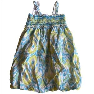 Little Maven Blue and Yellow Toddler Balloon Dress